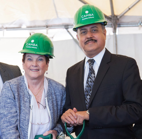 CAMBA President and CEO Joanne M. Oplustil with HHC President Dr. Ram Raju.