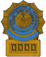 Code Enforcement Badge. Property of NYCHPD.
