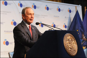 Mayor Bloomberg gives keynote address, Nov. 18, 2010 (Photo credit: Eileen Barroso)