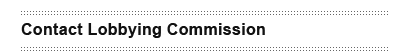 Contact Lobbying Commission