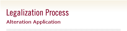 Alteration Application