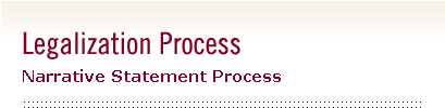 Narrative Statement Process