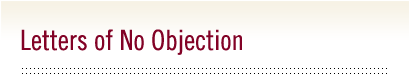Letters of No Objection
