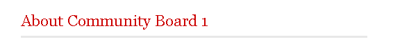 About Community Board 1
