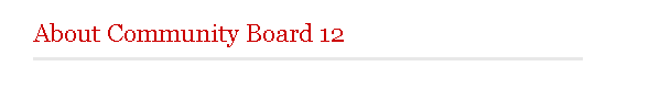 About Community Board 12