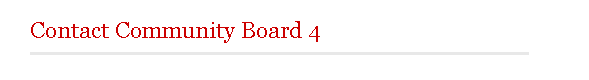 Contact Community Board 4