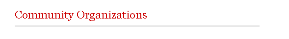 Community Organizations