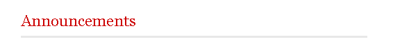 Community Announcements & Events