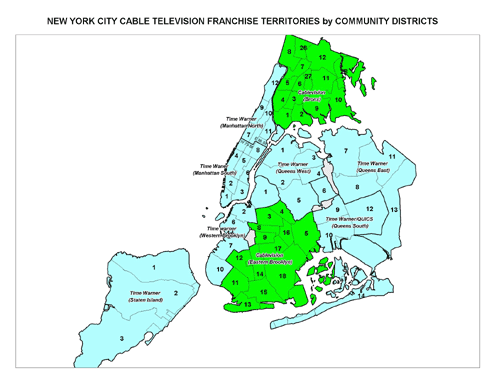 Franchise Territories by Community Districts