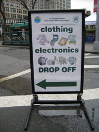 event sign at Union Square 