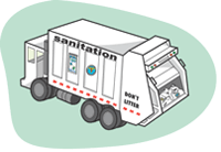 illustration: dsny collection truck