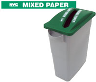 Mixed Paper Recycling Container & Lid