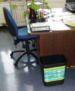 deskside paper recycling container