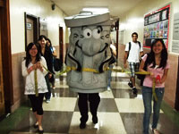 Gray Can Character visits Brooklyn Tech High School
