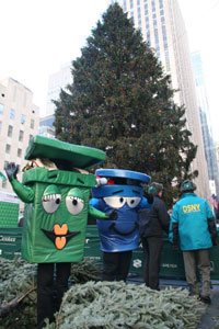 Recycling Characters at MulchFest Rockefeller Center