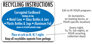 example of recycling instructions