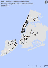 NYC Organics Collection expansion map schools-agencies NYC Organics Collection expansion map schools-agencies