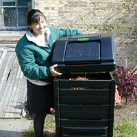 photo: Covering The Compost Bin