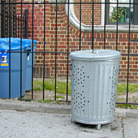 photo: metal compost bin