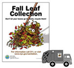 leaf collection truck poster