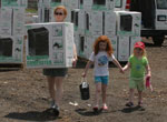purchasing compost bins at NYC compost giveback event