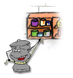 illustration: paint cans
