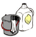 illustration: cleaning supplies
