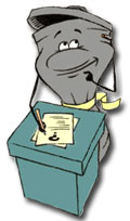 illustration: "wasteless" garbage can taking quiz