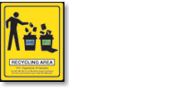 open PDF of recycling area decal