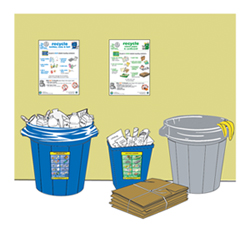 illustration: recycling area