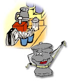 illustration: condiments counter