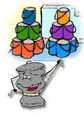illustration: paint cans