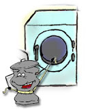 illustration: drycleaning machine