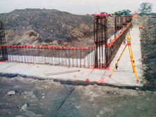 image: Foundation of the storage building for processed & baled materials
