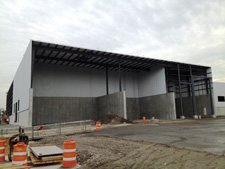 glass and metal storage bunker at Brooklyn MRF