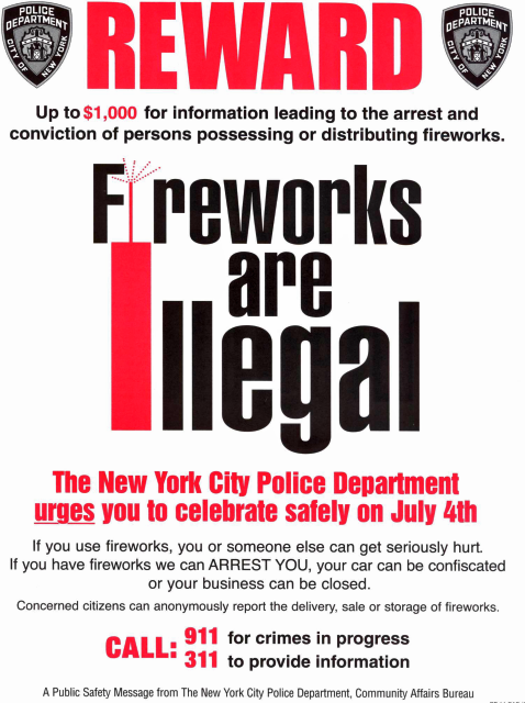 Fireworks are Illegal