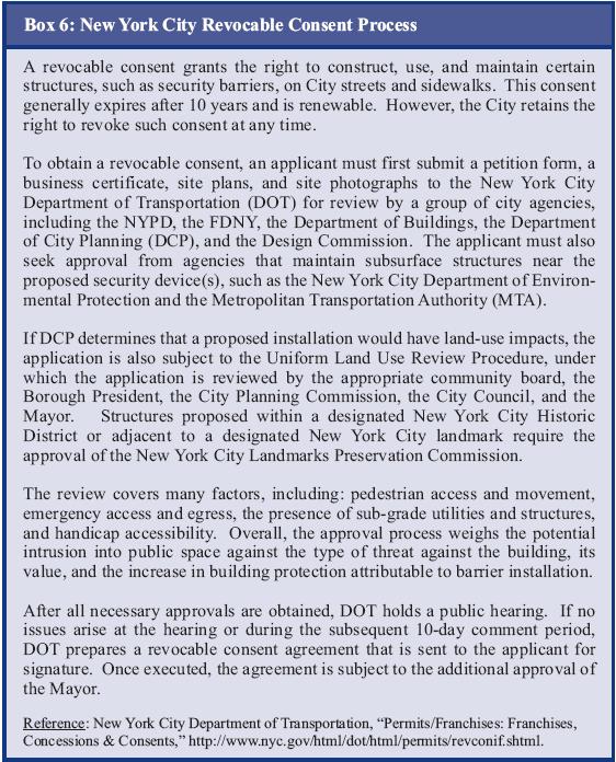 Box 























6: New York City Revocable Consent Process