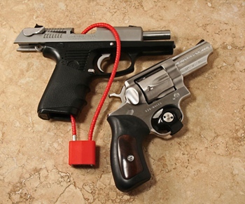 Example of a firearm safety locking device