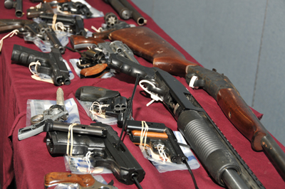 Three-hundred and fifty-four guns surrendered by the public Three-hundred and fifty-four guns surrendered by the public