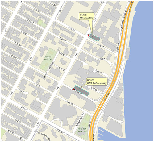 Map of 520 First Avenue, New York, New York 10016