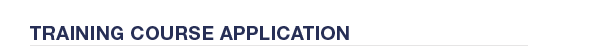 Training Course Application