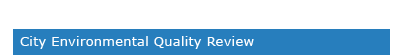 City Environmental Quality Review