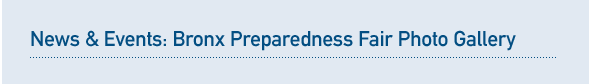 Bronx Preparedness Fair
