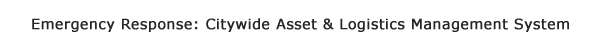 Citywide Assets and Logistics Management System (CALMS) 