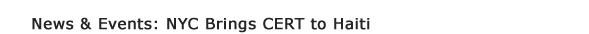 NYC Brings CERT to Haiti