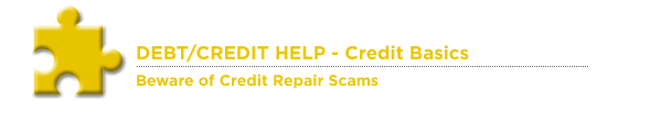 Beware of Credit Repair Scams