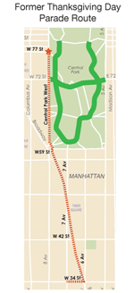 Former Thanksgiving Day Parade Route