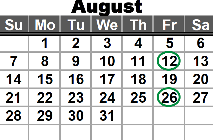 Social security payment dates