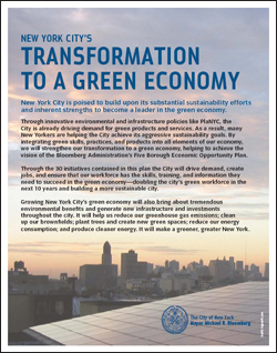 NYC Green Economy Plan (October 22, 2009)