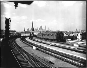 The GG train in Brooklyn, 1937.